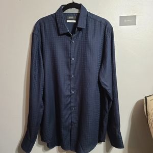 Alfani Long Sleeve Regular Fit Blue Dress Shrt SZM